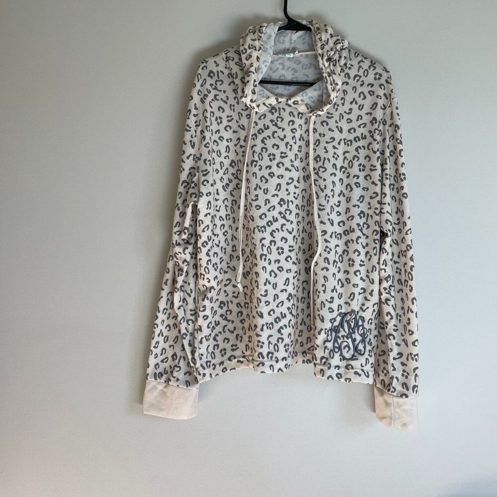 Jordann  Leopard  Print Womens Hoodie 2XL